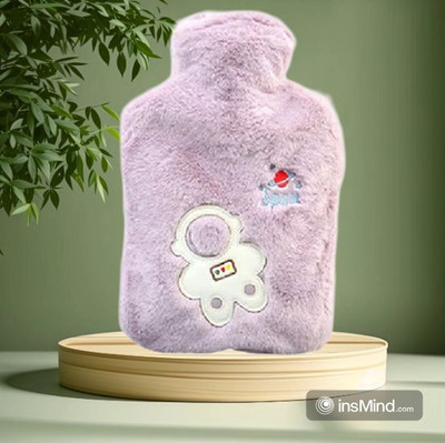 Da Novira Comfirt Hot Water Rubber Bag with Soft Plush Fur Pocket Cover For Body Ache Non-Electrical 2 L Hot Water Bag(Multicolor)