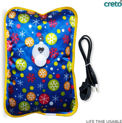 CRETO Portable Pad for Period Cramps/Back Pain Relief Electric 1 L Hot Water Bag(Multicolor)