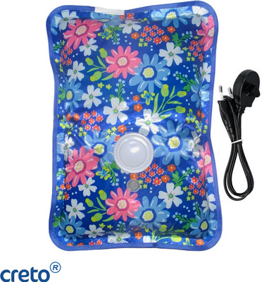 CRETO Electric Hot Water Bag with Auto power Cut-off for Pain Relief Warm Bag. Electrical 1 L Hot Water Bag(Multicolor)