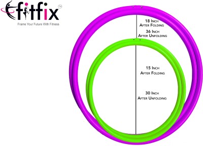 FITFIX Collapsible Hula Hoop 36 Inches Diameter Pack of 5 Pcs Hula Hoop(Diameter - 90 cm)