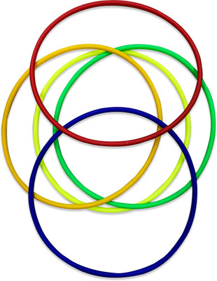 LYGER 24inch Plastic Kids & Adults Hoops Exercise Equipment Rings for Sports- 2Pc Hula Hoop(Diameter - 24 inch)