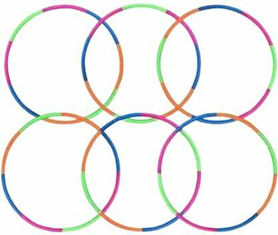 Hyper Exersice Fitness Rings Adjustable 30 Inch (pack of 6) Hula Hoop(Diameter - 76 cm)