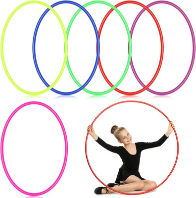 YMD 24 inch 6pcs Exercise Hoops, Kids Adults Kids Exercise Hoop Plastic Set Hula Hoop(Diameter - 60 cm)