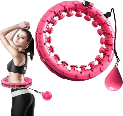 NSUSU Fitness Massage Abdomen Exerciser, Waist Trainer with Auto Spinning Ball Devise Hula Hoop(Diameter - 72.1 cm)