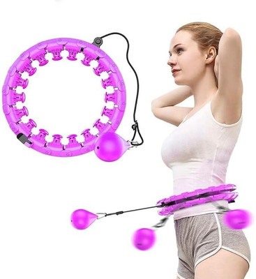 WAKTORO Weighted Hula Ring Hoop Weight Loss Circle Detachable with 24 Ring(52 Inch) Hula Hoop(Diameter - 132 cm)