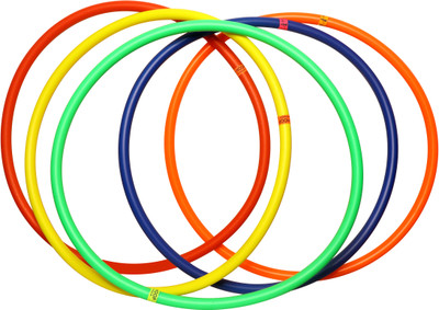 FITFIX Hulahoop Ring (Multi Color) (24 inch Diameter, Pack of 5Pcs)- Includes Carry Bag Hula Hoop(Diameter - 61 cm)