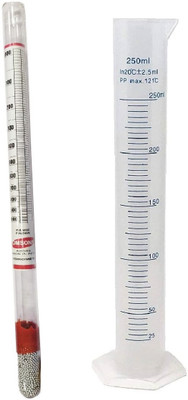 LABz Hydrometer for Heavy Liquid(1,000-2,000 range) With Cylinder (250 ml) Hydrometer