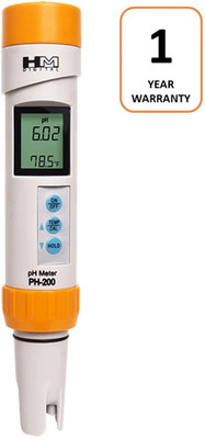 HM DIGITAL Waterproof Handheld PH-200 pH Meter With Carrying Case and One Year Warranty Hydrometer