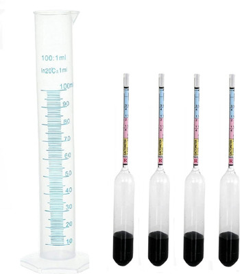 SBT Milk Lactometer Checking Milk Purity Test Kit (4 Lactometer with 1 Unit Jar) Hydrometer