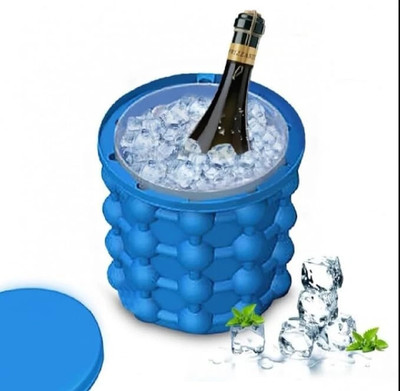 Daivik 1 L Silicone Ice Bucket-01 Ice Bucket(Blue)
