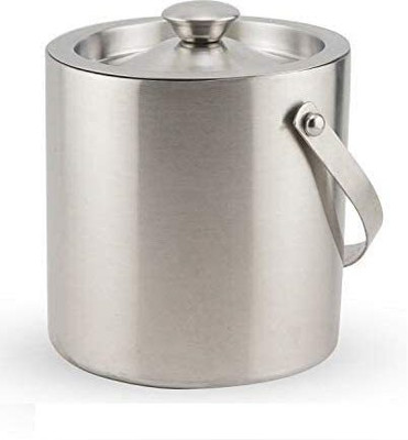BARDECOR 1 L Steel ICE BUCKET MATT 1 LTR Ice Bucket(Silver)