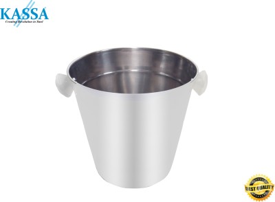 kassa 1 L Steel Ice Bucket Big Ice Bucket(Silver)