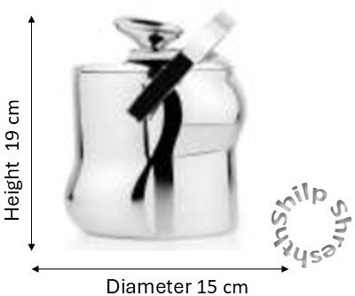 Shilp Shreshth 1.5 L Steel Double curve ice bucket Ice Bucket(Steel)