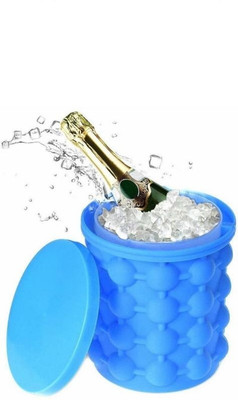Scraft 1 L Silicone Ice Cube Maker-19 Ice Bucket(Blue)