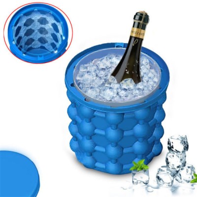 JohnMacc 3.5 L Silicone Ice Cube Maker Ice Bucket(Blue)