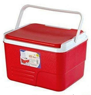 N H Enterprise 14 L Plastic Multipurpose Use ( 14 L ) Insulated Ice Cube Box ( Red ) Ice Bucket(Red)