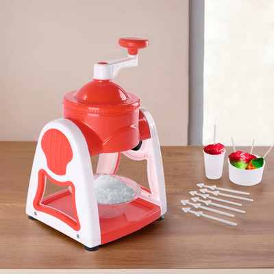 KUBER INDUSTRIES 2 L Manual Ice Cream Maker(White, Red)