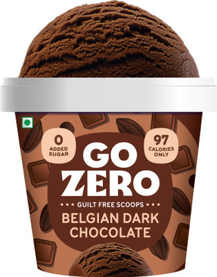Go Zero Chocolate Belgian Dark Chocolate Low Calorie Guilt Free Ice Cream Cup(100 ml)