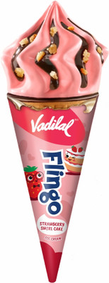 Vadilal Strawberry Strawberry Swirl Cake Flingo Cone(110 ml)