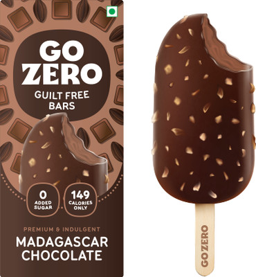 Go Zero Madagascar, Chocolate Madagascar Chocobar Low Calorie Guilt Free Ice Cream Bar(70 ml)