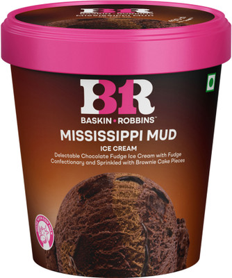 Baskin Robbins Chocolate, Choco Brownie Fudge Missisippi Mud Ice Cream�Tub(450 ml)