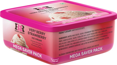 Baskin Robbins Strawberry Very Berry Strawberry Ice Cream Tub(700 ml)