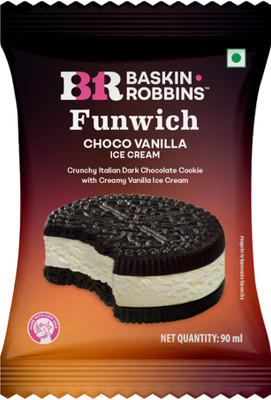 Baskin Robbins Cookies Funwich Cookie Sandwich Ice Cream(90 ml)
