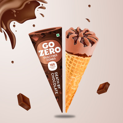 Go Zero Chocolate Death by Chocolate Low Calorie Icecream Cone(120 ml)