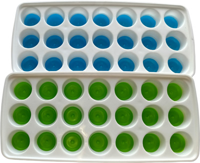 Zosh POP IT TRAY Blue, Green Plastic, Silicone Ice Cube Tray(Pack of4)