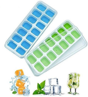 Shree GRB ICE CUBE TRAY X 90 Multicolor Silicone Ice Cube Tray(Pack of2)