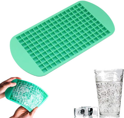 Tlismi Tiny Square Shaped 160 Small Holes Crushed Ice Cube Mould Jelly Tool Multicolor Silicone Ice Cube Tray(Pack of1)