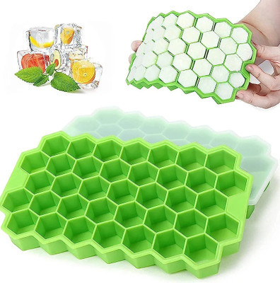 Coser Silicon ice cube tray for freezer flexible and durable pack of 1 Multicolor Silicone Ice Cube Tray(Pack of1)