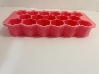 AA Sarna Traders Silicon Ice Cube Tray 17 Compartment | Ice Tray for Freezer Pink Silicone Ice Cube Tray(Pack of1)
