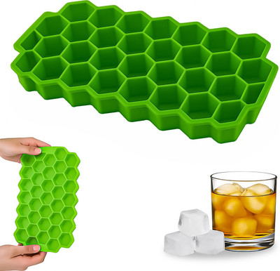 Sunvibe Green Silicone Ice Cube Tray(Pack of1)
