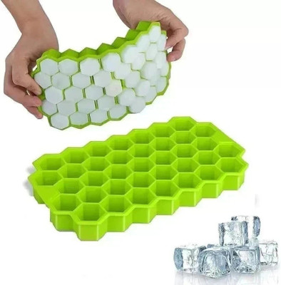 awq Honey Ice Cube tray Green Silicone Ice Cube Tray(Pack of2)