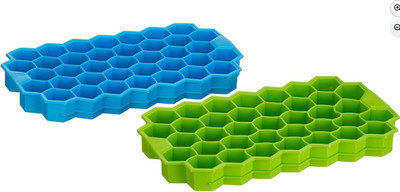 Bright Vision BRIGHT VISION SILICONE ICE TRAY FOR MULTIUSE PACK OF Multicolor Silicone Ice Cube Tray(Pack of2)