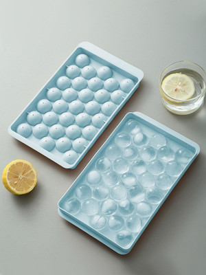 Gloziy Plastic Reusable Flexible Round Ice Cube Trays Multicolor Plastic Ice Cube Tray(Pack of2)