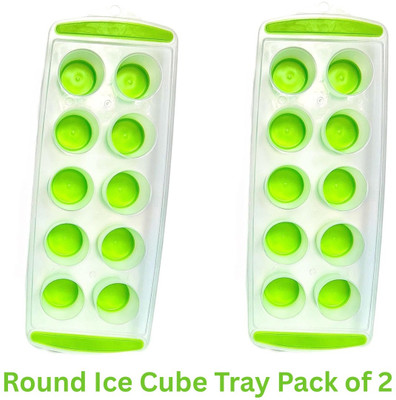 Calldrishe Ice Cube Tray Multicolor Silicone Ice Ball Tray(Pack of2)