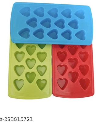 NEWSPARSH Multicolor Plastic Ice Cube Tray(Pack of3)