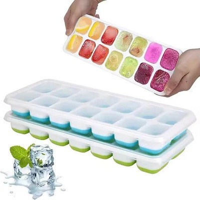 HM EVOTEK Multicolor Silicone Ice Cube Tray(Pack of2)
