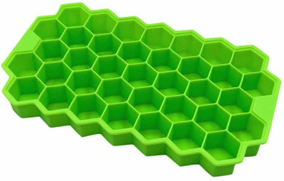 Eventa Flexible Silicone Honeycomb 37 Cavity Freezer Small Cubes Ice Cube Tray Green Silicone Ice Cube Tray(Pack of1)