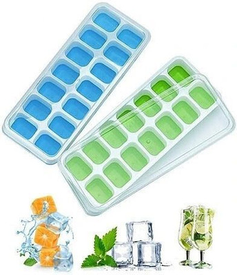 FLYNHIGH ICE CUBE TRAY POP POP SILICONE A55 Multicolor Silicone Ice Cube Tray(Pack of2)