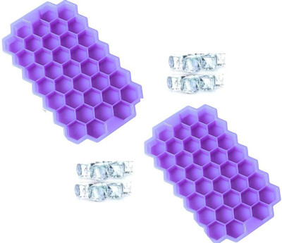 TEDRED Flexible Silicone Ice Cube Tray for Freezer Multicolor Silicone Ice Cube Tray(Pack of1)