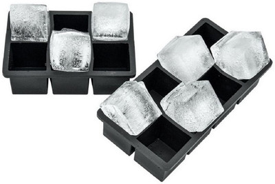 RBGIIT BPA-Free 6-Cube Silicone Ice Tray, Flexible Design for Easy Ice Cube Release Multicolor Silicone Ice Cube Tray(Pack of2)
