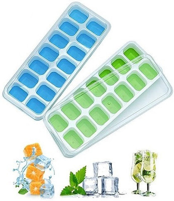 Shree GRB Multicolor Silicone Ice Cube Tray(Pack of2)