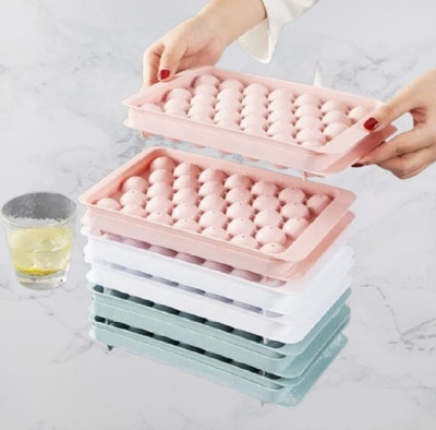 Nimi Multicolor Plastic Ice Cube Tray(Pack of3)