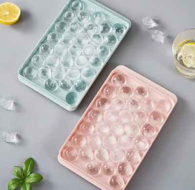 ROHAJ Ice Cube Mold Candy Reusable Chocolate Mold Tray for Fridge Pink Plastic Ice Cube Tray(Pack of1)