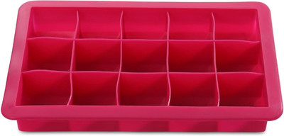 HOME HEAVEN Red Plastic Ice Cube Tray(Pack of1)