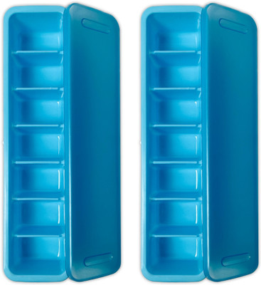 CREW4 Pack of 2 combos Slim Design Saves Freezer Space ice tray with lid Blue Plastic Ice Cube Tray(Pack of2) deal from flipkart CREW4 Pack of 2 combos Slim Design Saves Freezer Space ice tray with lid Blue Plastic Ice Cube Tray(Pack of2) deal from flipkart