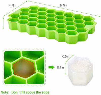 Kingmart HONEYCOMB ICE TRAY A26 Green Silicone Ice Cube Tray(Pack of1)